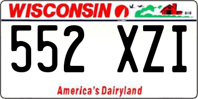 WI license plate 552XZI