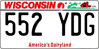 WI license plate 552YDG