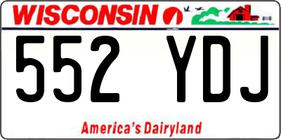 WI license plate 552YDJ