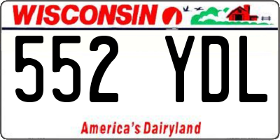 WI license plate 552YDL