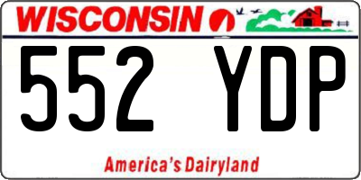 WI license plate 552YDP