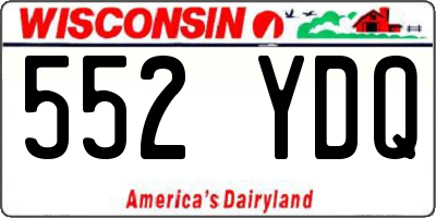 WI license plate 552YDQ