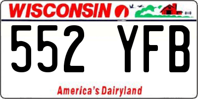 WI license plate 552YFB