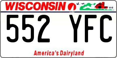 WI license plate 552YFC