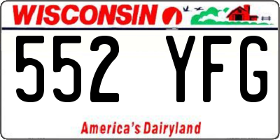 WI license plate 552YFG