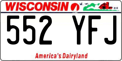 WI license plate 552YFJ