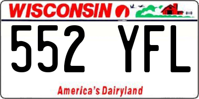 WI license plate 552YFL
