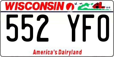 WI license plate 552YFO
