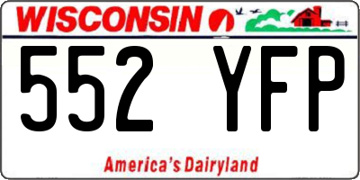 WI license plate 552YFP