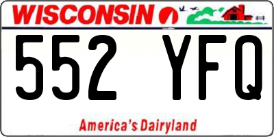 WI license plate 552YFQ