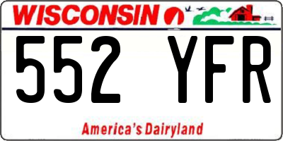 WI license plate 552YFR