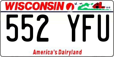 WI license plate 552YFU