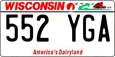 WI license plate 552YGA