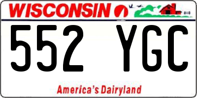 WI license plate 552YGC