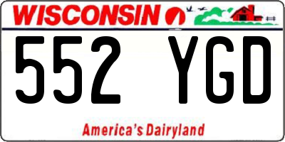 WI license plate 552YGD