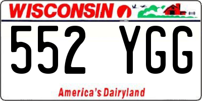 WI license plate 552YGG