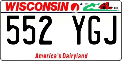 WI license plate 552YGJ