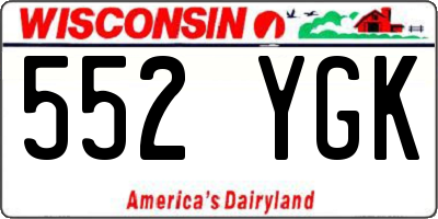 WI license plate 552YGK