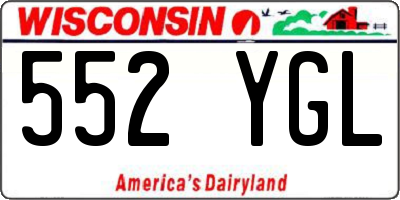 WI license plate 552YGL