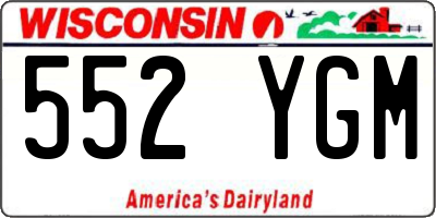 WI license plate 552YGM