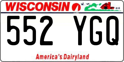WI license plate 552YGQ