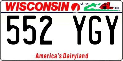 WI license plate 552YGY