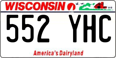 WI license plate 552YHC