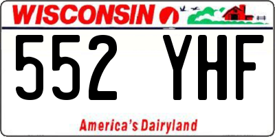 WI license plate 552YHF