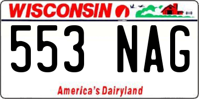 WI license plate 553NAG