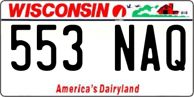 WI license plate 553NAQ