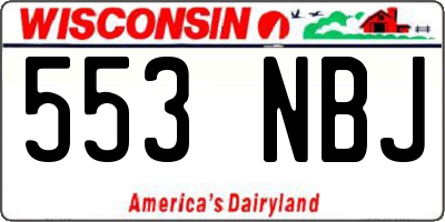 WI license plate 553NBJ