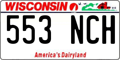 WI license plate 553NCH