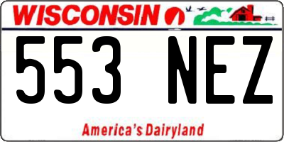 WI license plate 553NEZ
