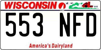 WI license plate 553NFD