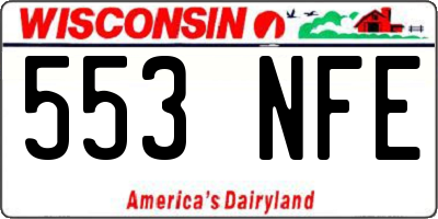 WI license plate 553NFE