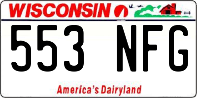 WI license plate 553NFG