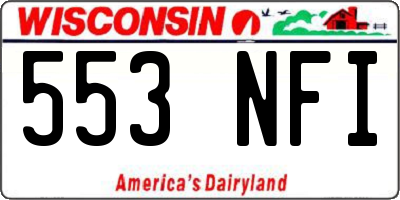 WI license plate 553NFI