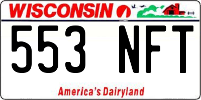 WI license plate 553NFT