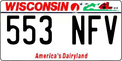 WI license plate 553NFV