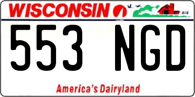 WI license plate 553NGD