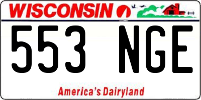 WI license plate 553NGE