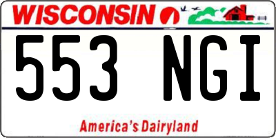 WI license plate 553NGI
