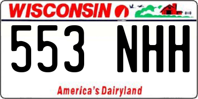 WI license plate 553NHH