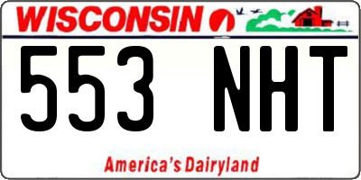 WI license plate 553NHT