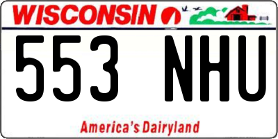WI license plate 553NHU