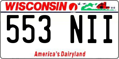WI license plate 553NII
