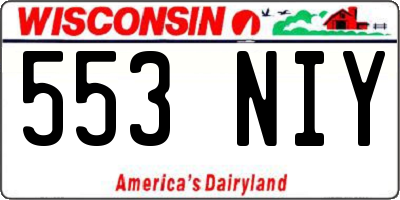 WI license plate 553NIY