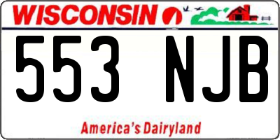 WI license plate 553NJB