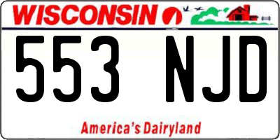 WI license plate 553NJD