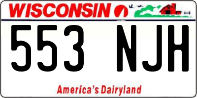 WI license plate 553NJH